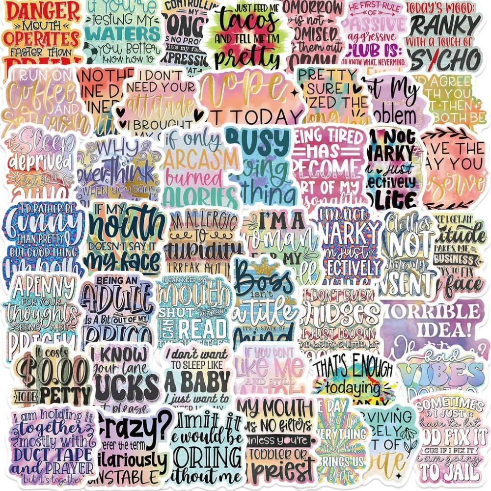50PCS Cartoon Satirical Graffiti Stickers - Waterproof for Luggage, Water Cup & Guitar DIY Decoration LanLanStickersWorld Store