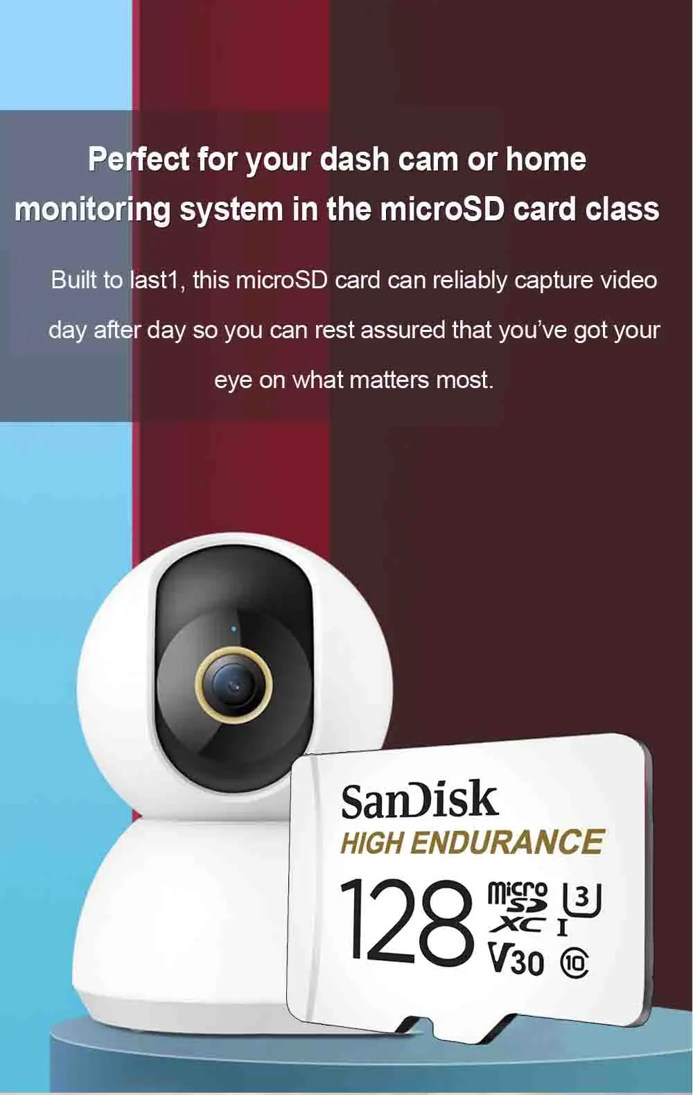 SanDisk High Endurance MicroSD 32GB 64GB 128GB 256GB Karte Überwachungskamera Speicherkarte High Endurance 4K Videokarte für DVR – Detail 8