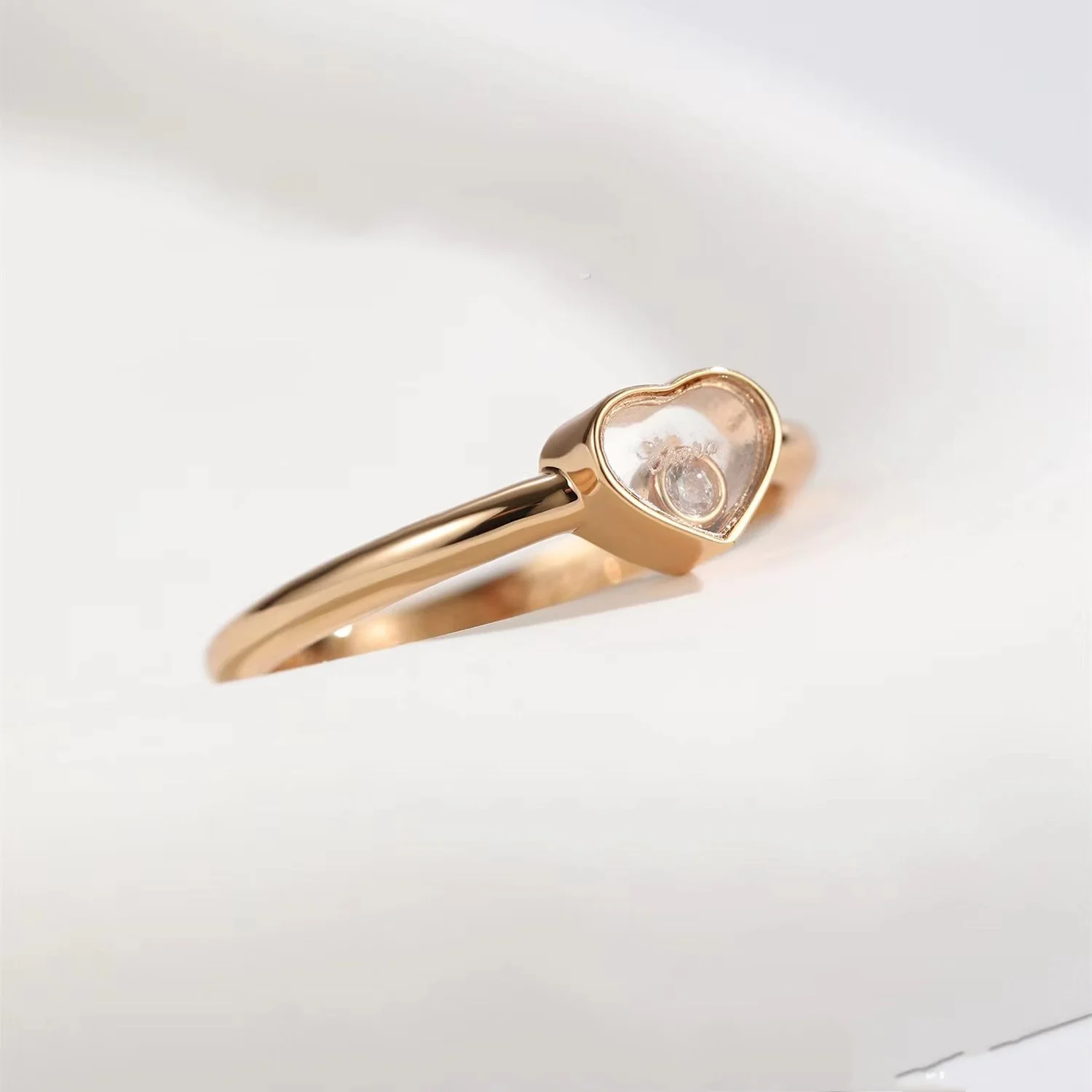 

2024 New Rose Gold 18K Love Ring for Ladies Fashion Simple luxury brand jewelry party couples gift