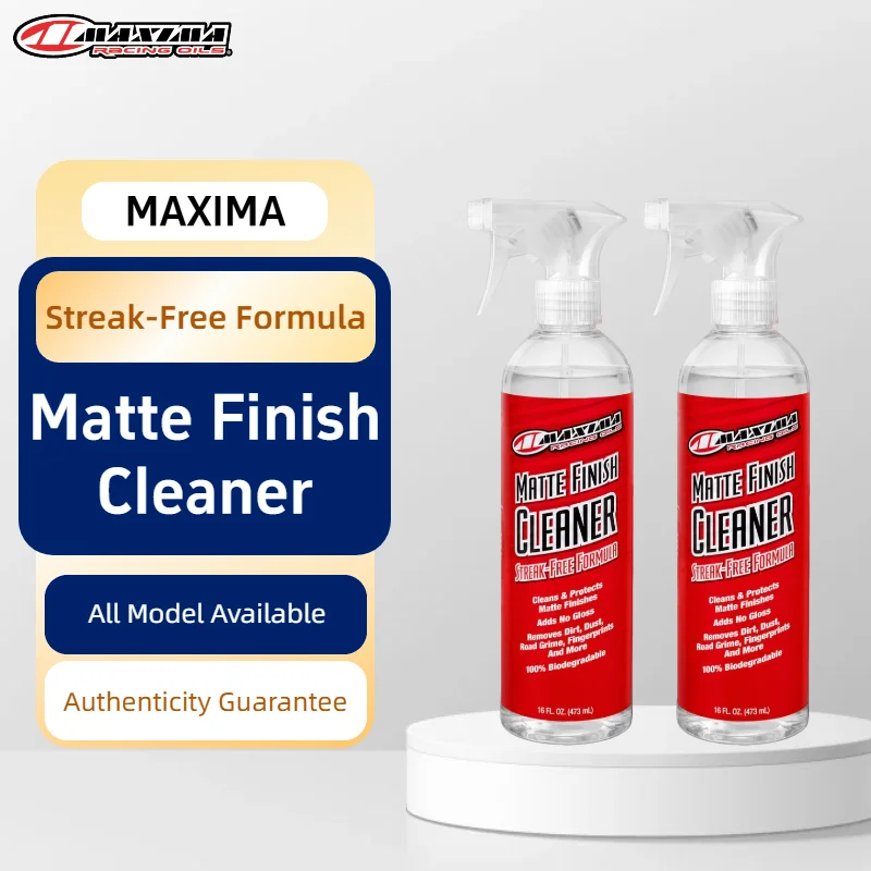 MAXIMA Matte Finish Cleaner No Gloss Spray for Motorcycle Bike Helmet Matte Paint Surface Dirt Fingerprint Remover 473ML