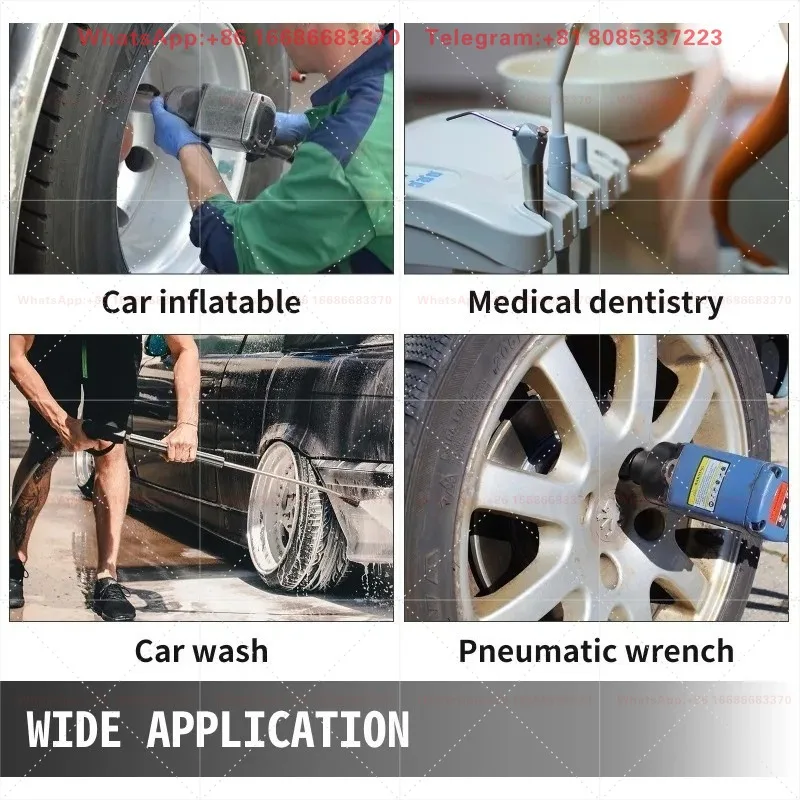 SucceBuy 25/60L Air Compressor 110V/240V Oil-Free Air Compressor 750W1 For Home Repair Tire Inflation Whisper Compressor