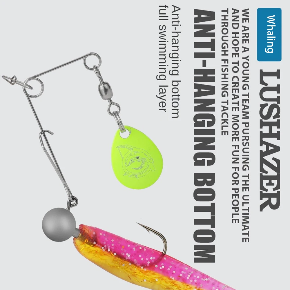 طُعم صناعي بقوة سحب قوية ، ترتر معدني ملون للضوضاء ، قاع مانع للتعليق على الدبوس ، طبقة سباحة كاملة ، 1-10