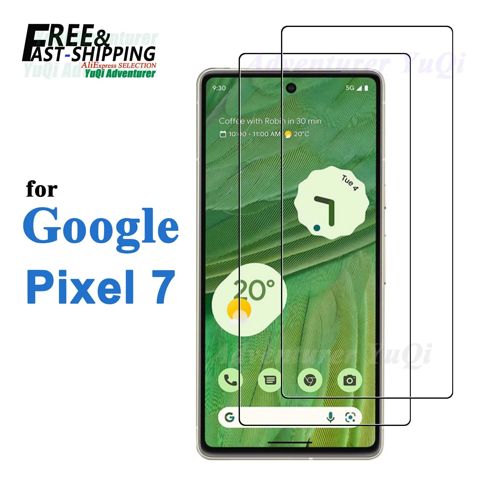 Proteggi schermo per Google Pixel 7 vetro temperato HD Crystal Clear 9H custodia antigraffio in alluminio ad alta resistenza