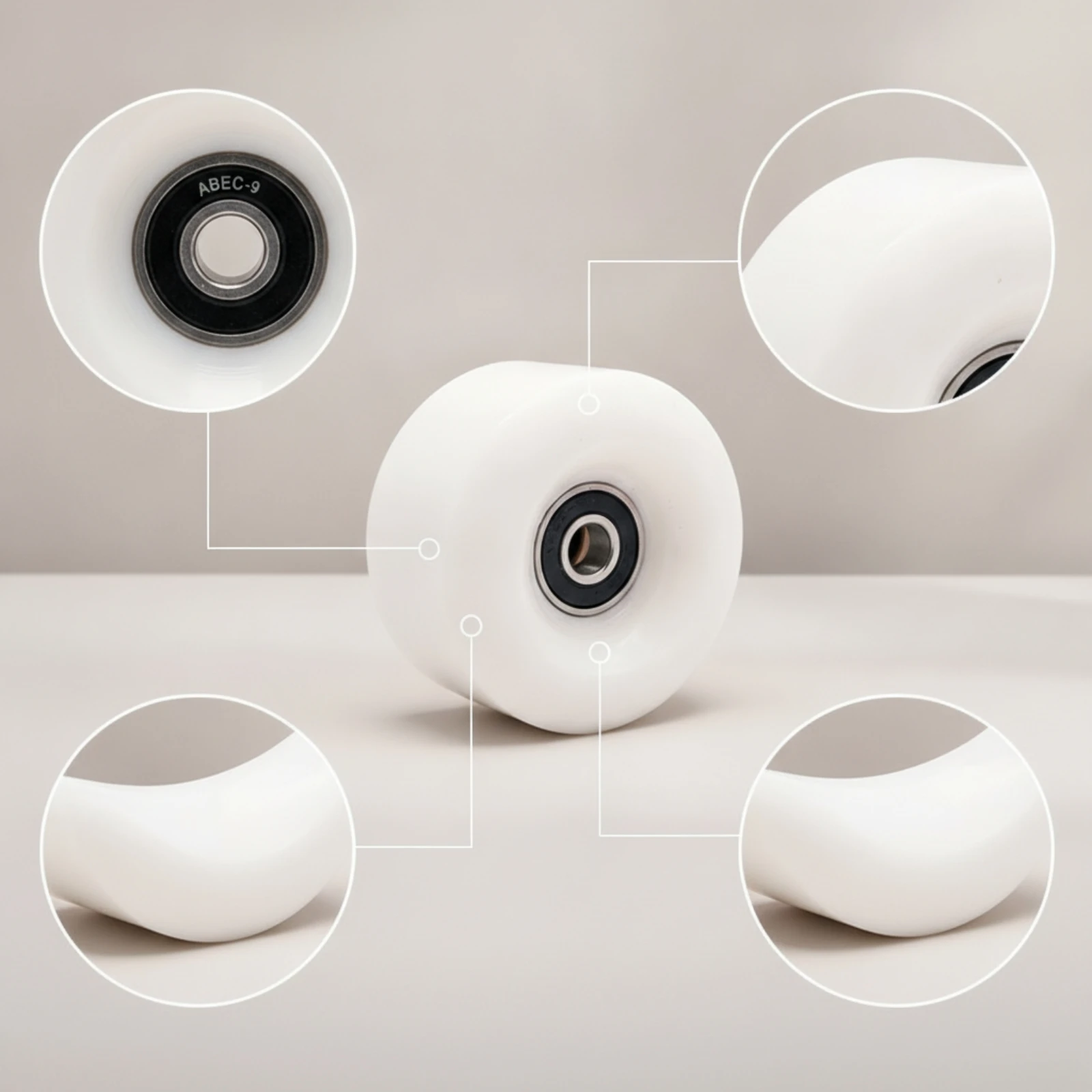 4 Pieces Roller Skate Wheels with Bearings Smooth-Rolling Skate Wheels with Bearings Fast Balanced for Skaters