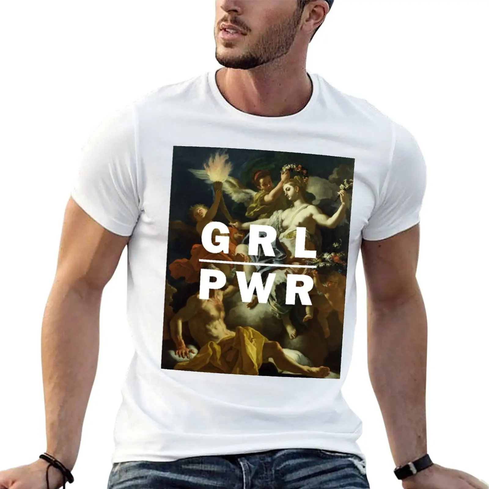 PWR GRL camisa de hombre Camiseta de algodón por ciento para camiseta 100 camiseta hombre gráfico