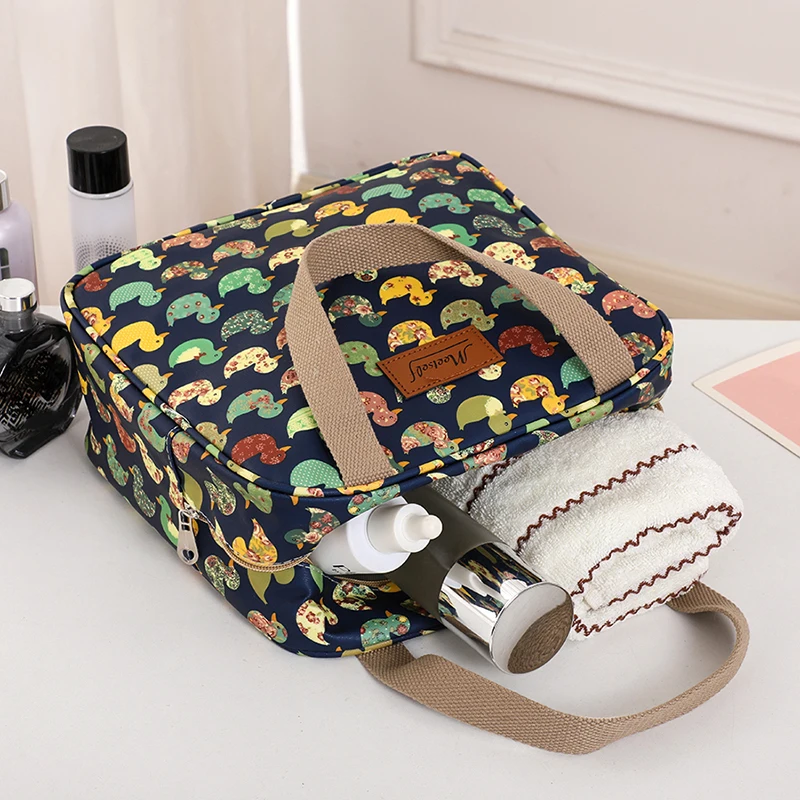 Outdoor travel business trip portable toiletry bag thickened bag side liner bath pocket waterproof large capacity animal print t