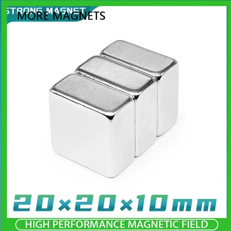 

2/5/10PCS 20x20x10mm Powerful Strong Magnetic Magnets Sheet N35 Square Stong Magnets Neodymium Magnet