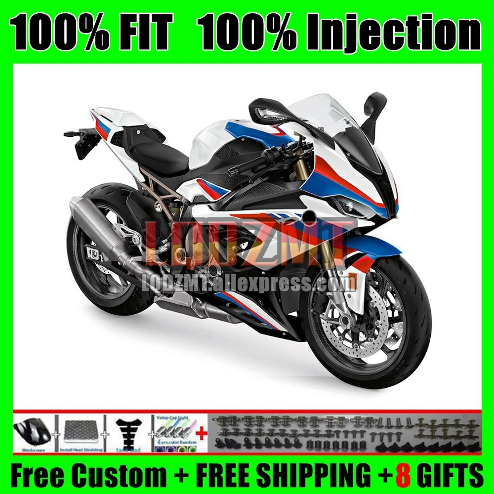 Injection For BMW S1000 RR S1000-RR S 1000 RR CC 104No.1 S1000RR White blue red 19 20 21 22 S 1000RR 2019 2020 2021 2022 Fairing