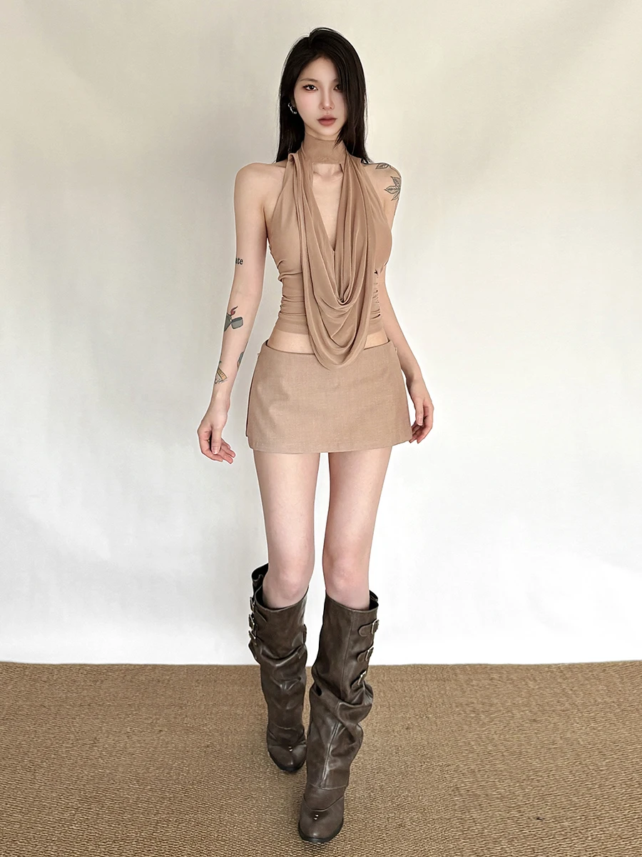 Женский комплект с юбкой Ter Ne Sweet And Spicy Sle, модный комбинированный топ и юбка, удобная осенняя одежда среднего размера