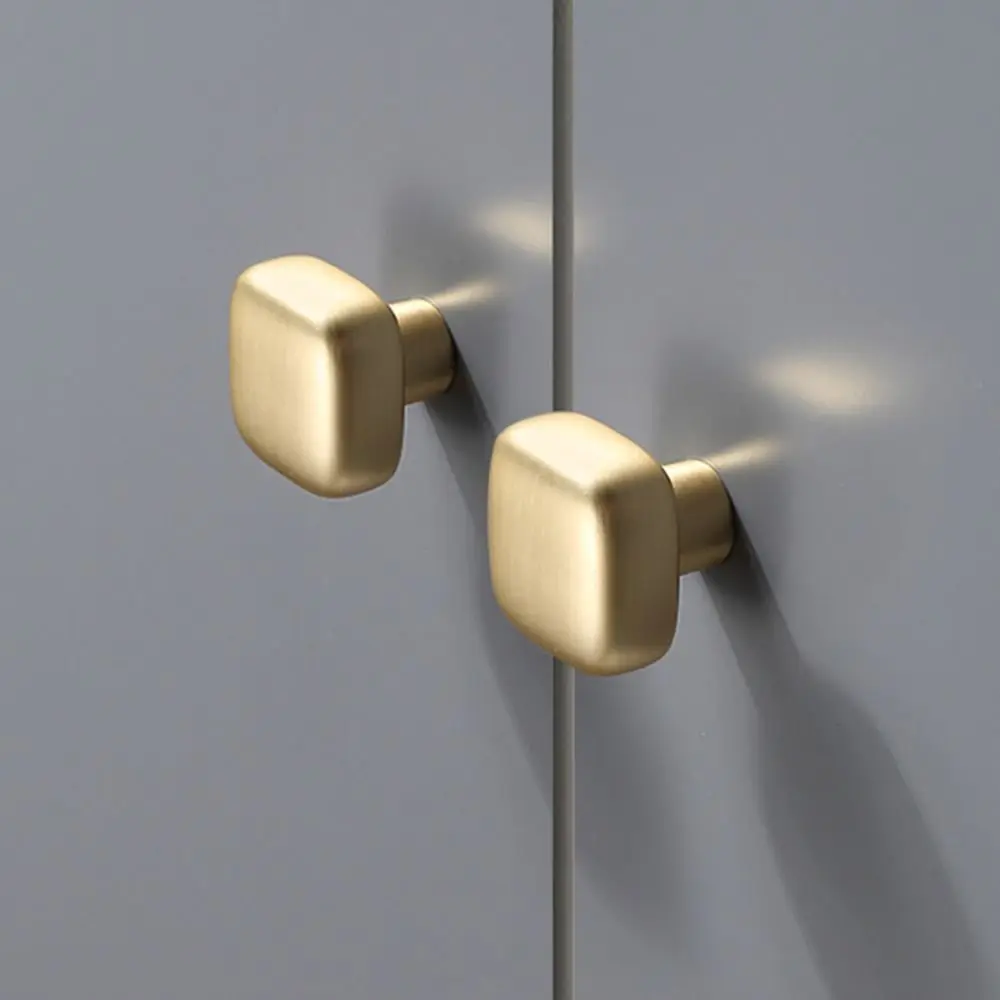 

2pcs Simplicity Single Hole Door Knob Square Pull Handles Cabinet Knob Zinc Alloy Modern Cabinet Handle Wardrobe