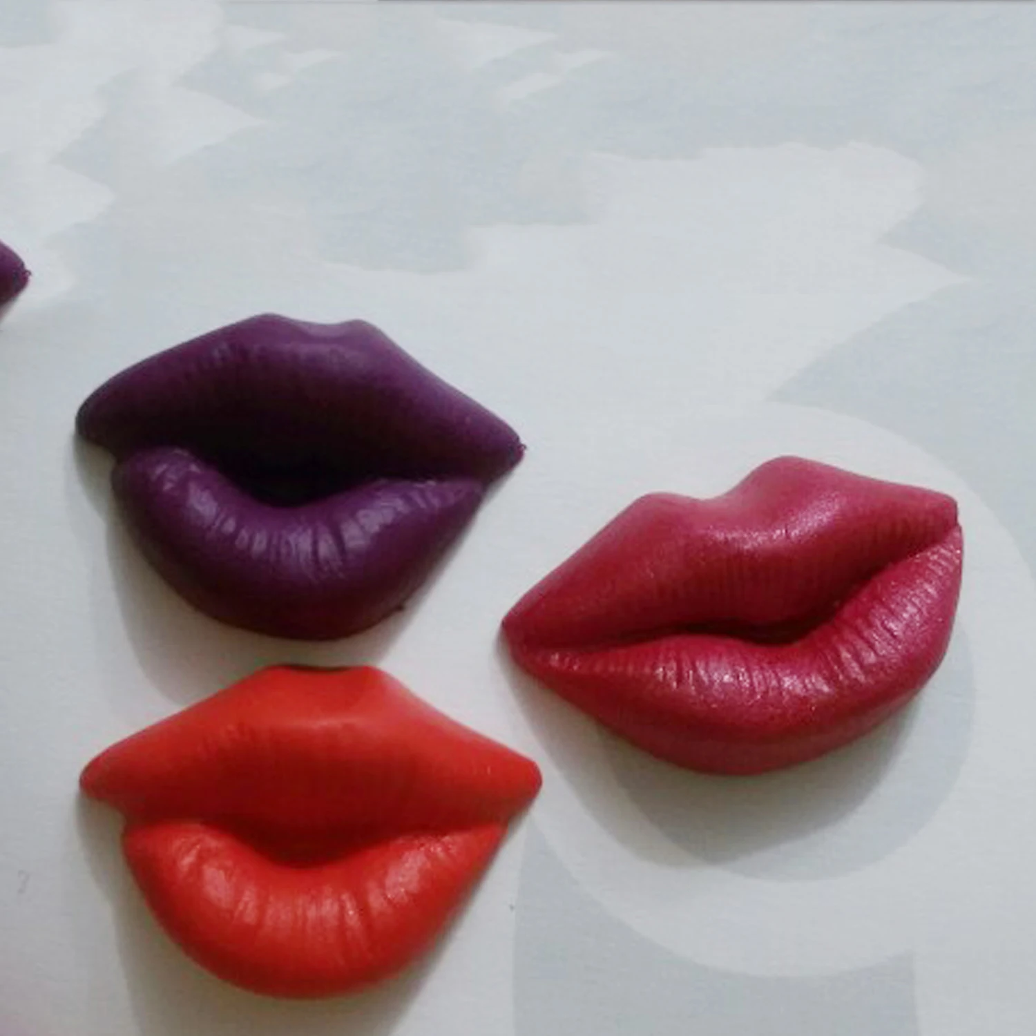 Food Grade Lips Lipstick Silicone Mold for Fondant Chocolate Polymer Clay Car Air Vent Aroma Soap Ice Tray