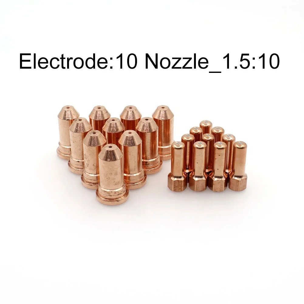 20 個のプラズマ切断電極 52556 ノズル付き 51248 PT 100 IPT 100 プラズマトーチ用 安定性と信頼性の高い産業用