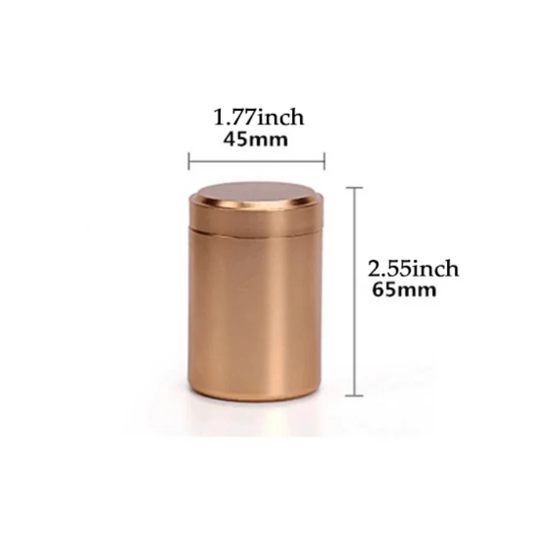 1PC Travel Canister Portable Airtight Smell Proof Storage Candy Bottle Herb Stash Jar Sealed Container Tea Box Mini Metal Cans