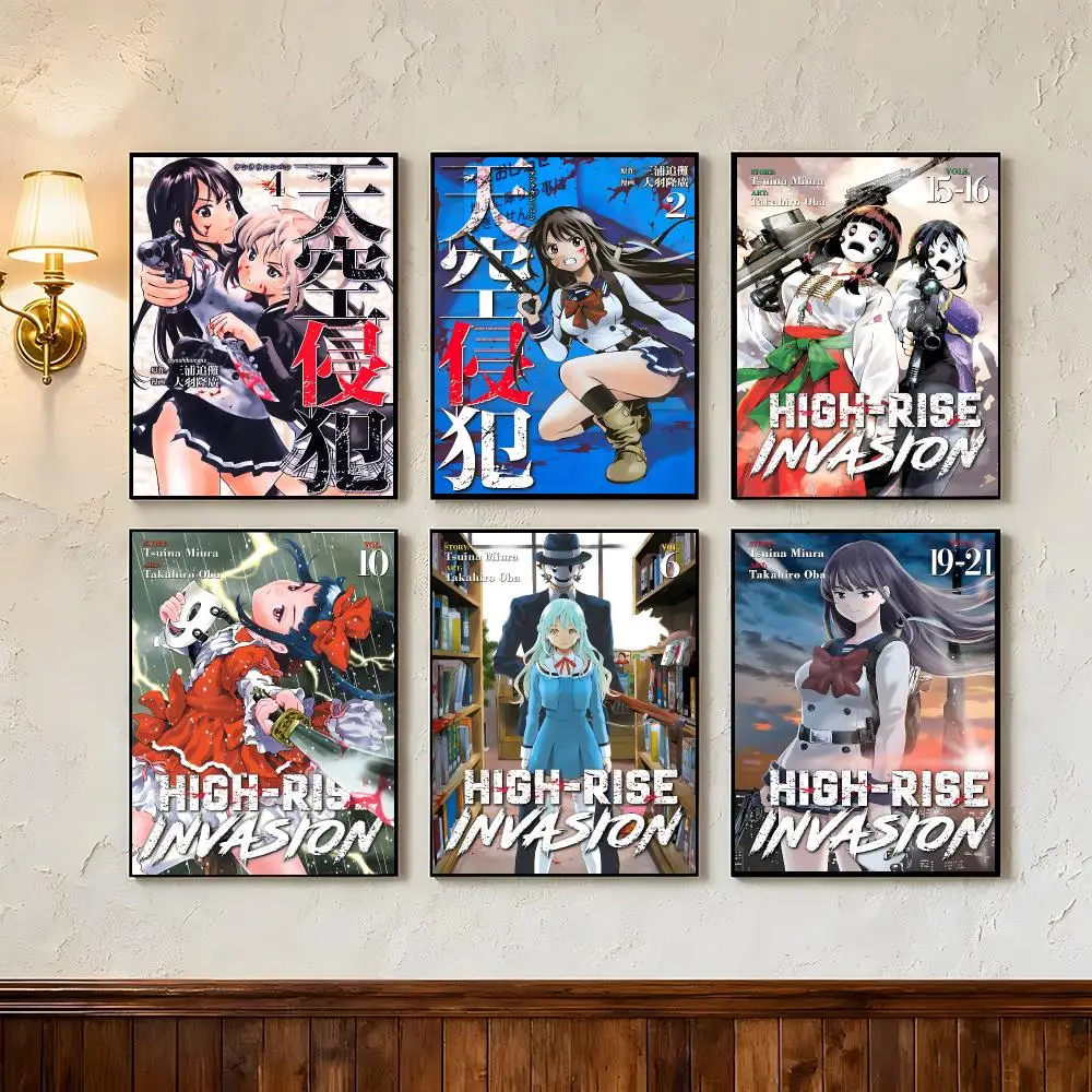 Anime High-Rise Invasion Poster Wall Art Poster Prints Home Wall Decor Gift for Living Room, Bedroom Bar & Parlor