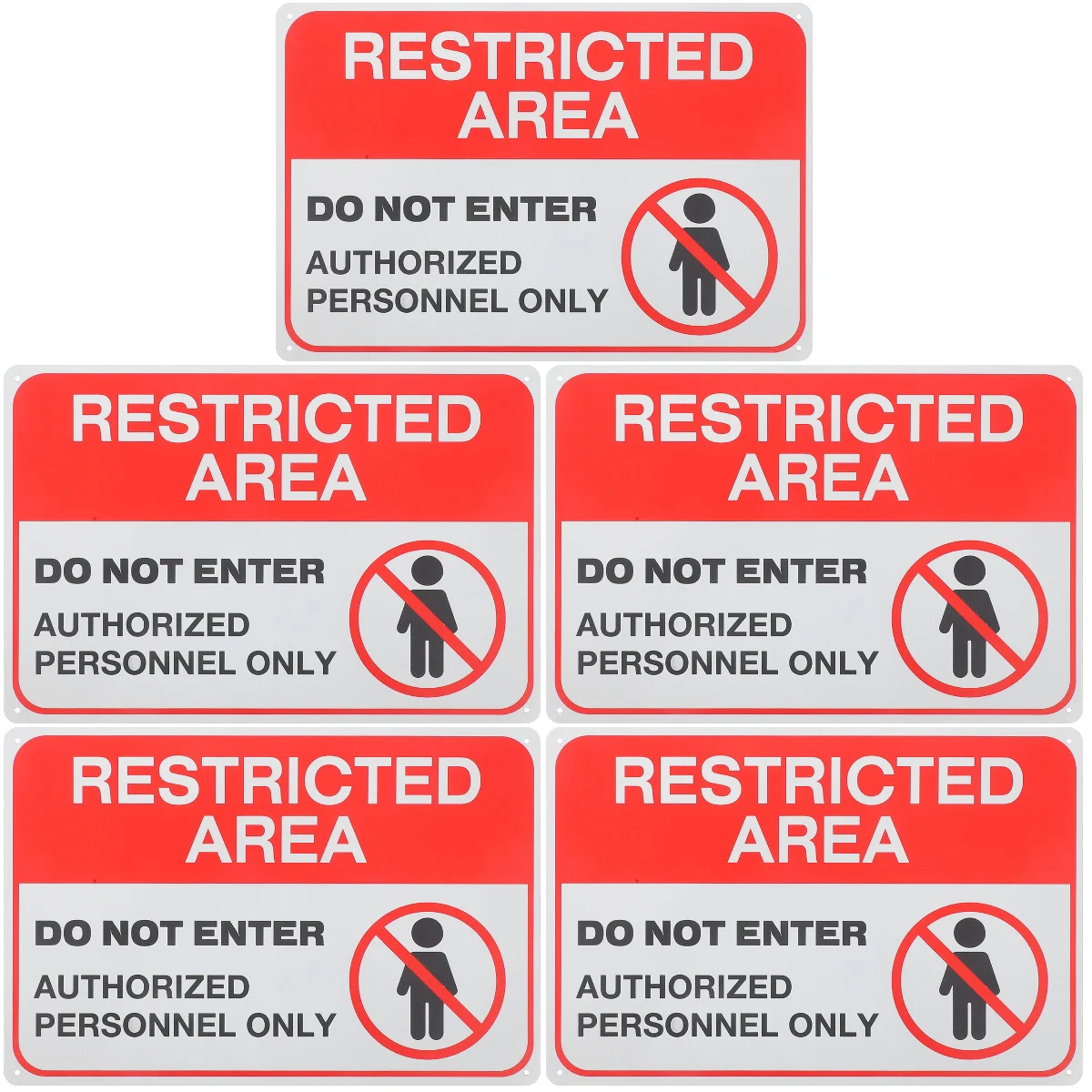 

5 Pieces Garden Warning Signs Do Not Block Gate Entry Caution Listing Office Security