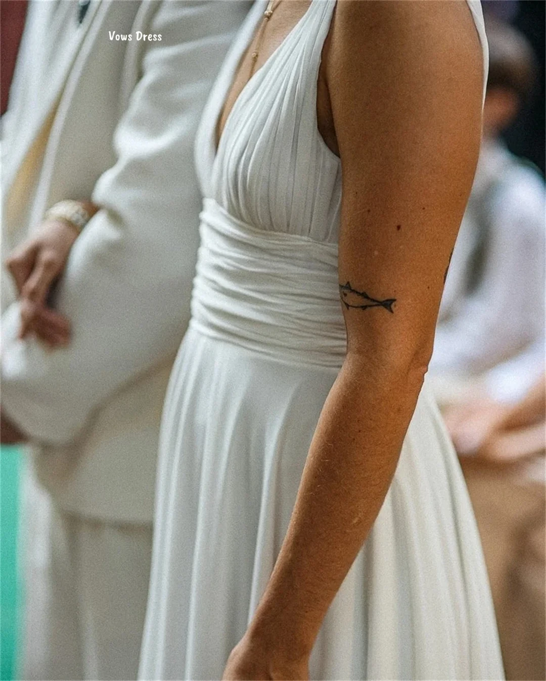 Vows Line A Party Dress สําหรับชุดแต่งงานชุดแต่งงาน Custom Made สีขาว Elegant Prom Dresses Luxury Ball Gowns ชุดราตรี