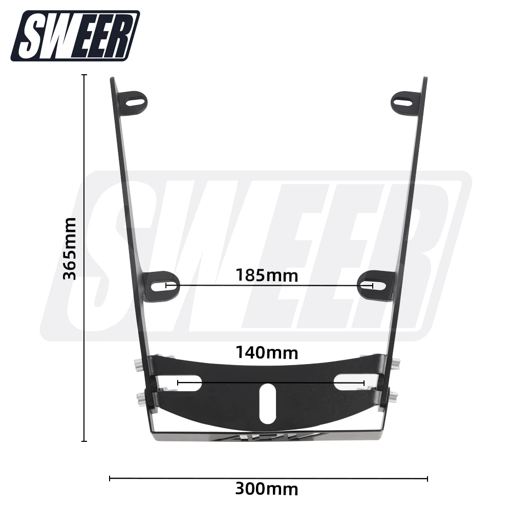 New product launch suitable for Honda ADV160 large rear backrest ADV160 motorcycle modified backrest bracket passenger backrest
