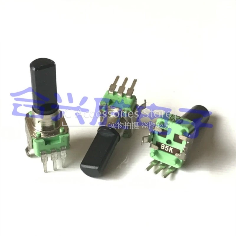3PCS 09 Type Mixer Rotary Potentiometer Single B5K With Midpoint Power Amplifier Audio Volume Shaft Length 18MM