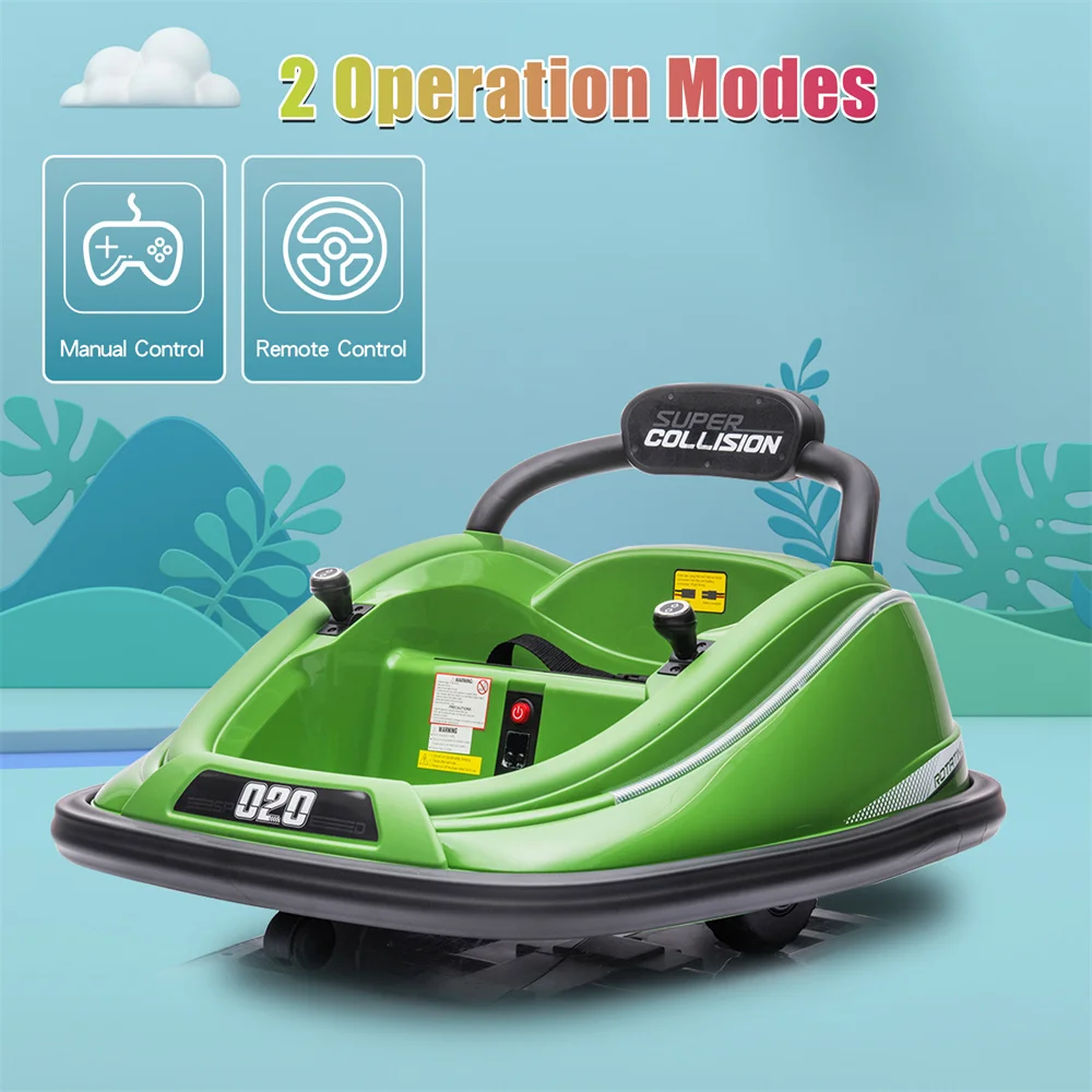 12v Kids Bumper Car Best Toy 360° Rotation Light &Music w/Parent Remote Control Hot Sale Hight Quality Christmas gift