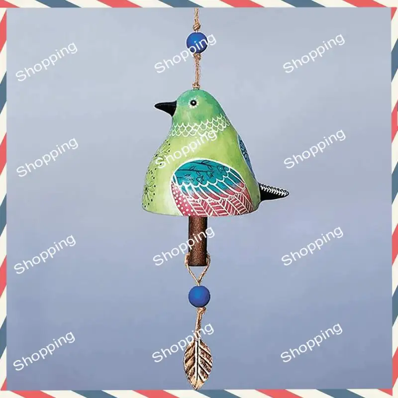 A44m pássaro canção sino decoração do jardim pássaro canção sino vento carrilhão música pendurado sinos de vento sinos pássaro canção pendurado sino