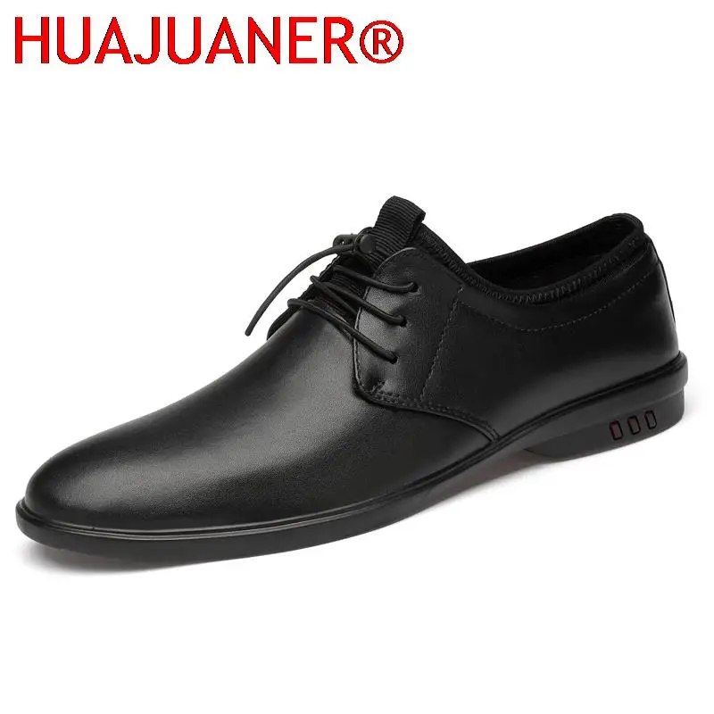 

Oxford Men Casual Leather Shoes Brand Genuine Leather Business Formal Shoes Male British Style Comfortable Designers Shoes Flats