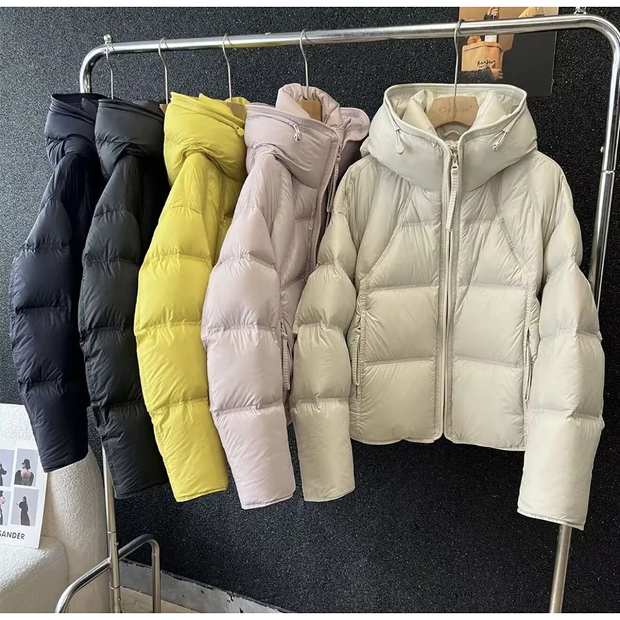 Parkas Women 2026 Thick Warm Winter Jackets Coats Woman Hood Casual Solid Loose Female Down Outerwears Chaquetas Parkas Mujer