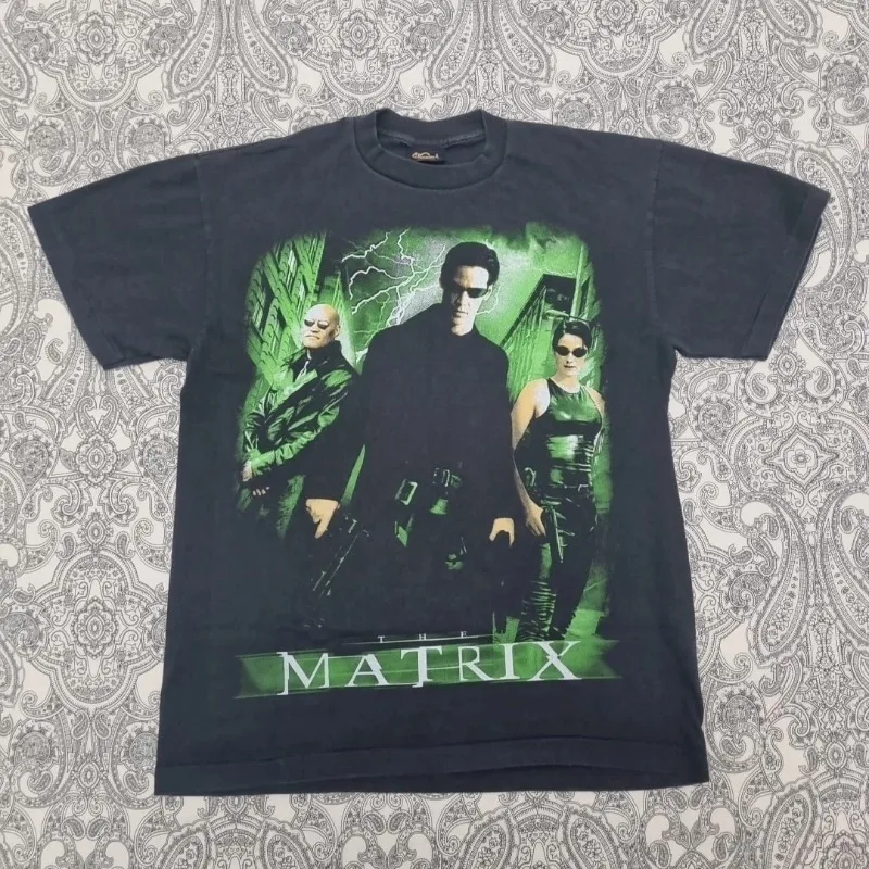 Retro-T-Shirt „The Matrix“ für den Sommer, neues lässiges T-Shirt im Harajuku-Stil, geeignet für Männer und Frauen