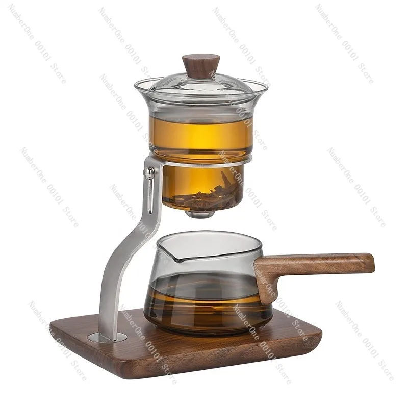 2026 Tea Infuser Pot Lazy Tea Set Square Round Brewing Kettle with Glass Inner Liner Magnetic Removable Filter Flexible