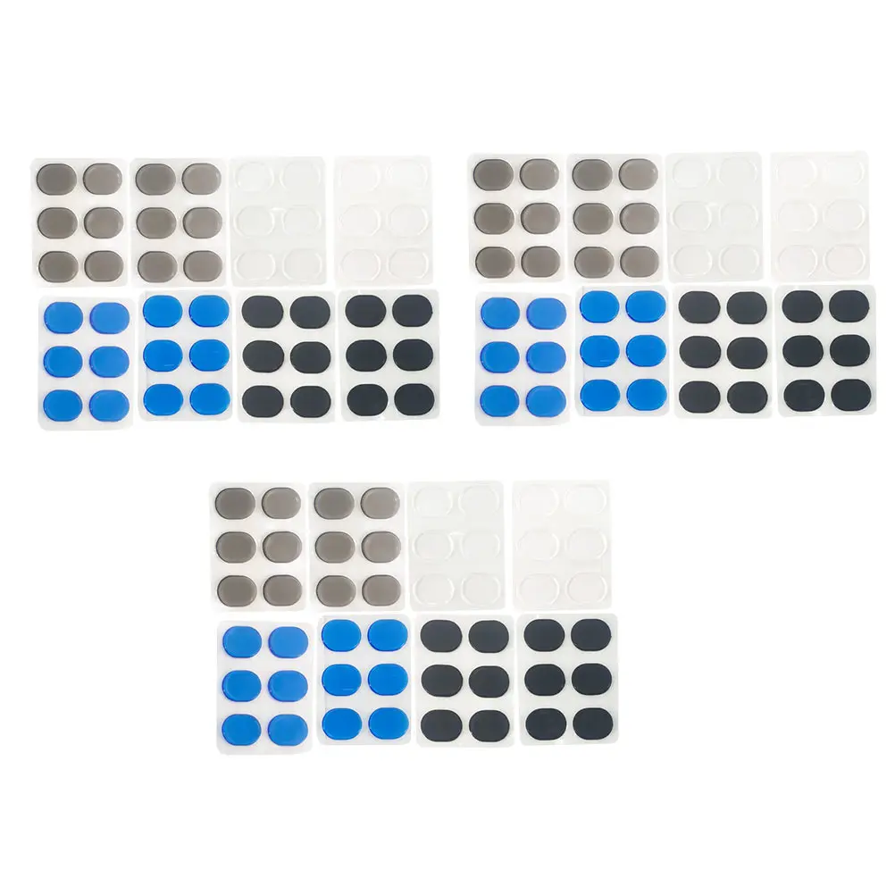 

48pcs Drum Dampening Gel Pads Reusable Silicone Mats Quiet Practice Home Concerts Four Color Matching Drum for Drummers