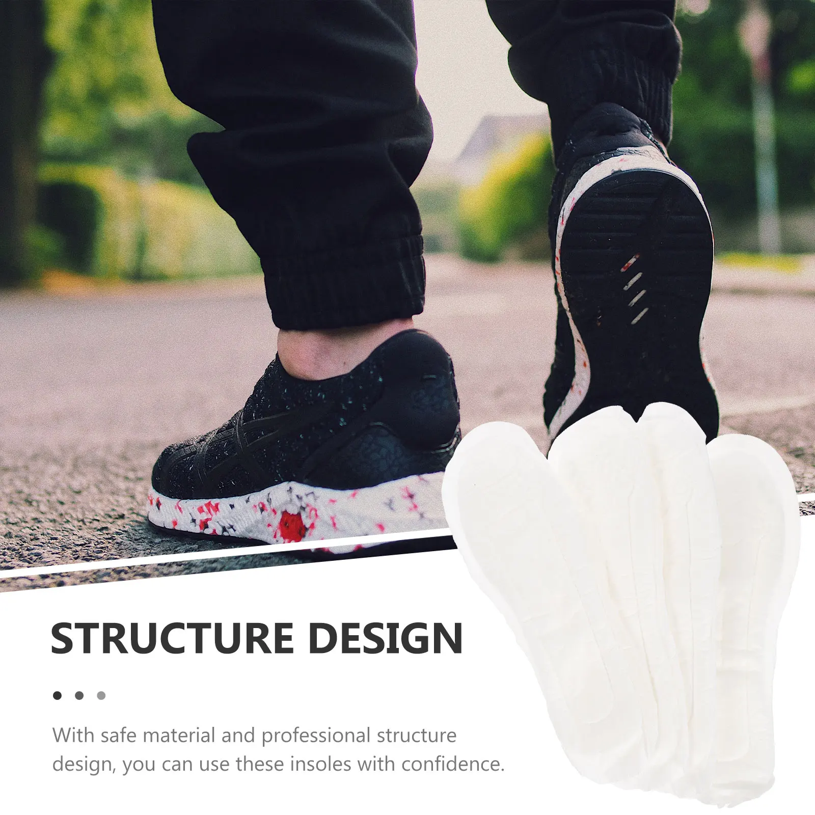 

10 Pairs Disposable Insoles Shoe Inserts for Women Cushion Inner Shoes Pads Relief Comfortable Cushioned Arch of Foot Liners