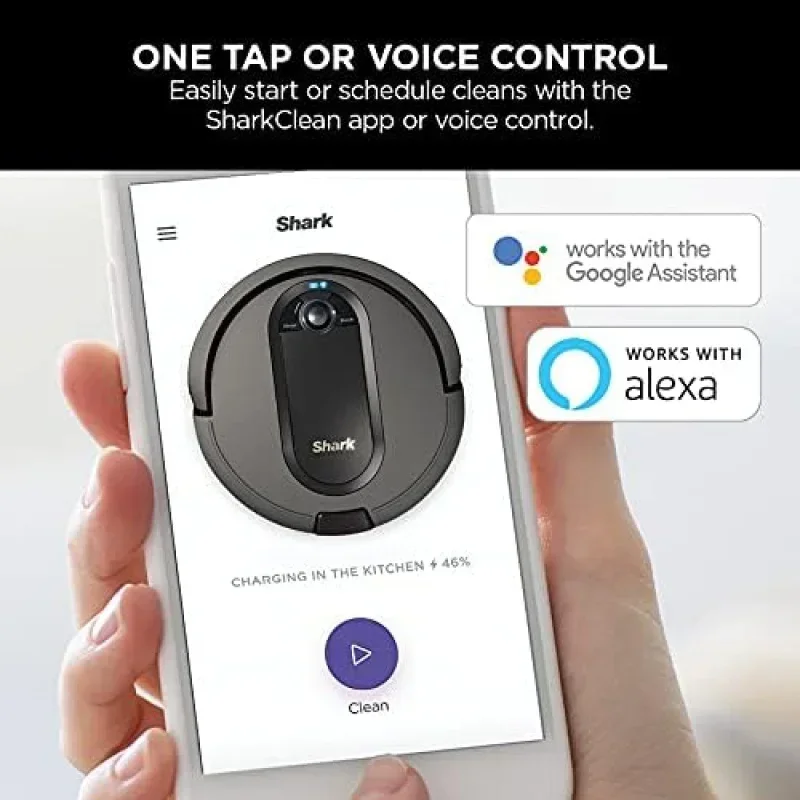 QWShark AV911S EZ Robot Vacuum with Self-Empty Base,Bagless,Row-by-Row Cleaning,Perfect for Pet Hair,Compatible with Alexa,Wi