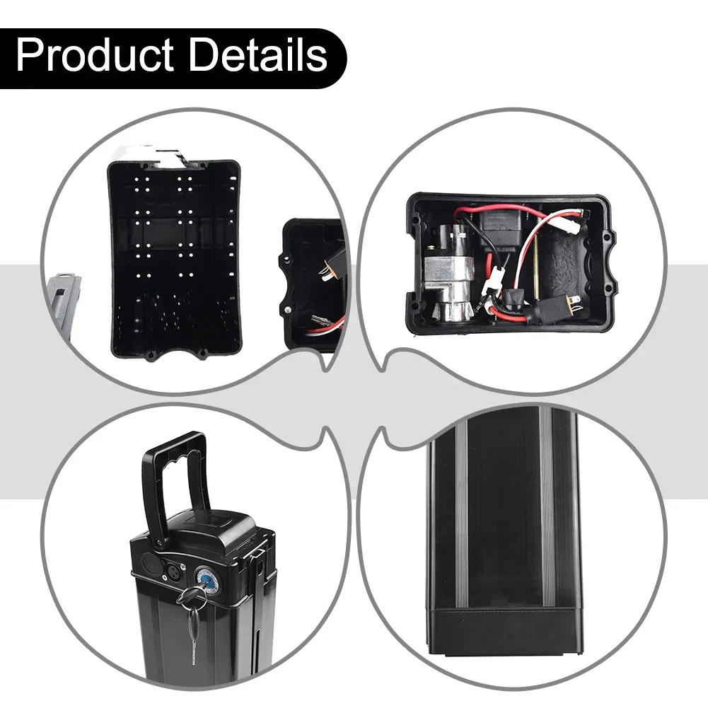 

Electric Bike Battery Box Ebike Large Capacity Holder Case Output Port E-Bike Parts Bicycle Housing Accessories