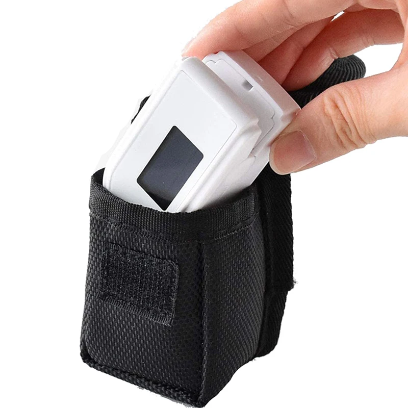 JUSTLANG Storage Bag For Oximeter Case Fingertip Pulse Oximeter Storage Protective Box Tool Bag Clamshell VELCRO