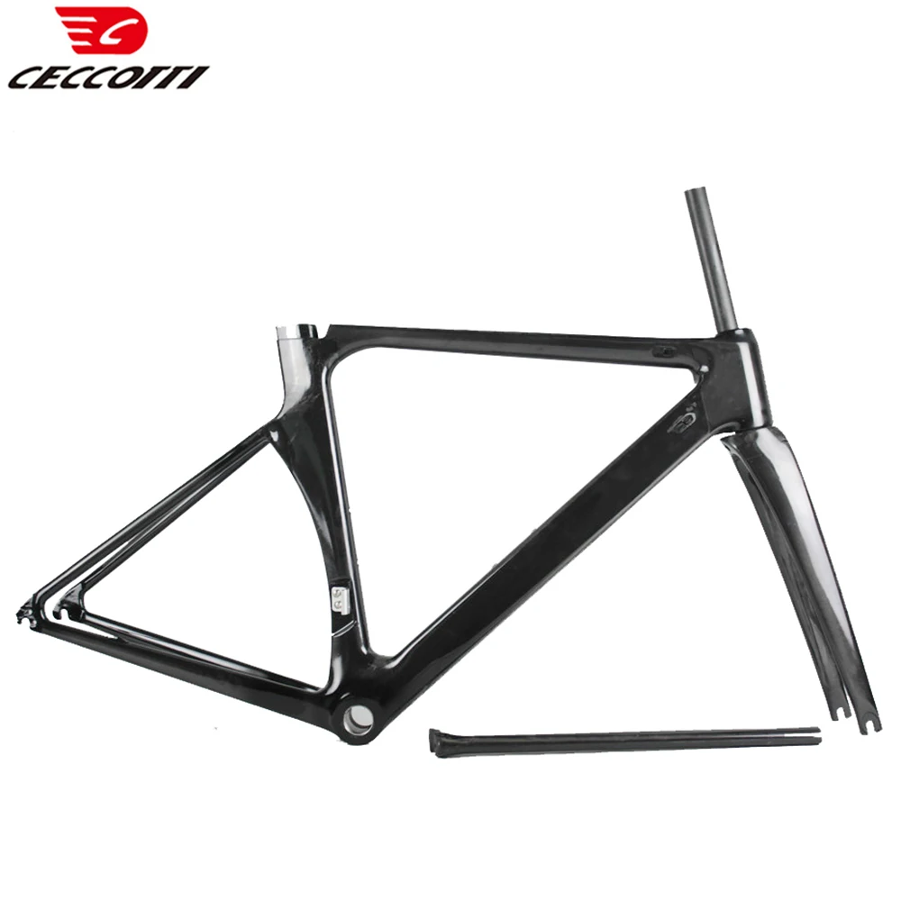 Road Bike Frame with V Brake, Full Carbon Fiber Bicycle Frameset, Use BSA Thread BB, 700C, T1000, Factory Price Road Bike Frame