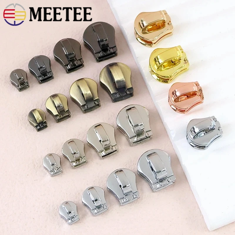 

10/20Pcs 3#5#8#10# Zipper Slider Metal Zips Puller Handbag Purse Zippers Head Jacket Replace Zip Closure Repair Sewing Accessory