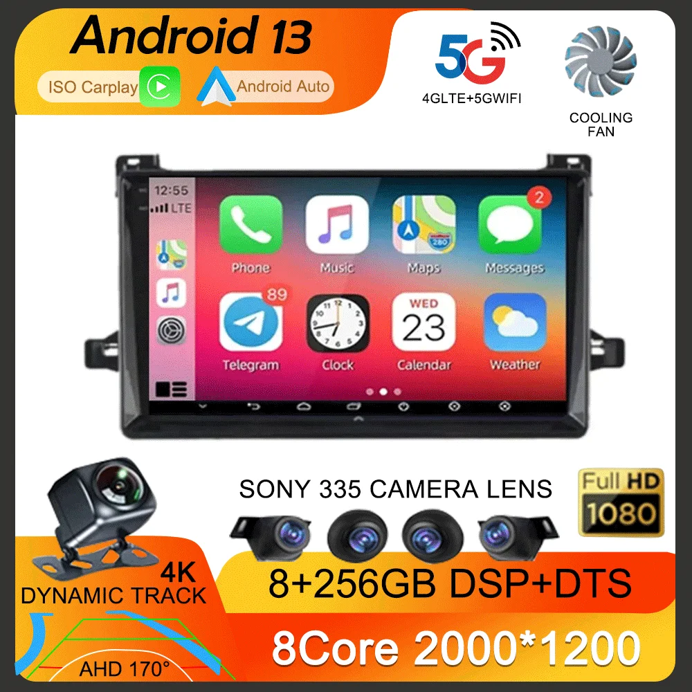 

Android 13 Car Radio For Toyota Prius XW50 2015 - 2020 Video Player 360 Camera 4G Multimedia GPS Navigation Carplay Navi NO DVD