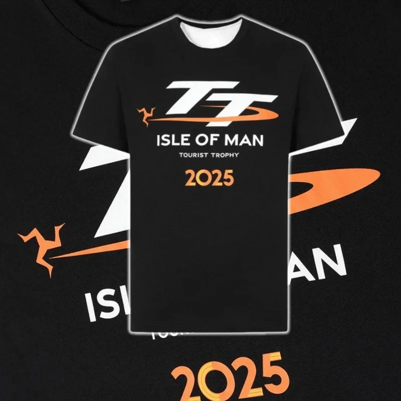 

2025 New Isle of Man TT Motorcycle Speed Drying T-shirt TT Races Signature Logo T-shirt Comfortable Casual Sports Short Sleeve