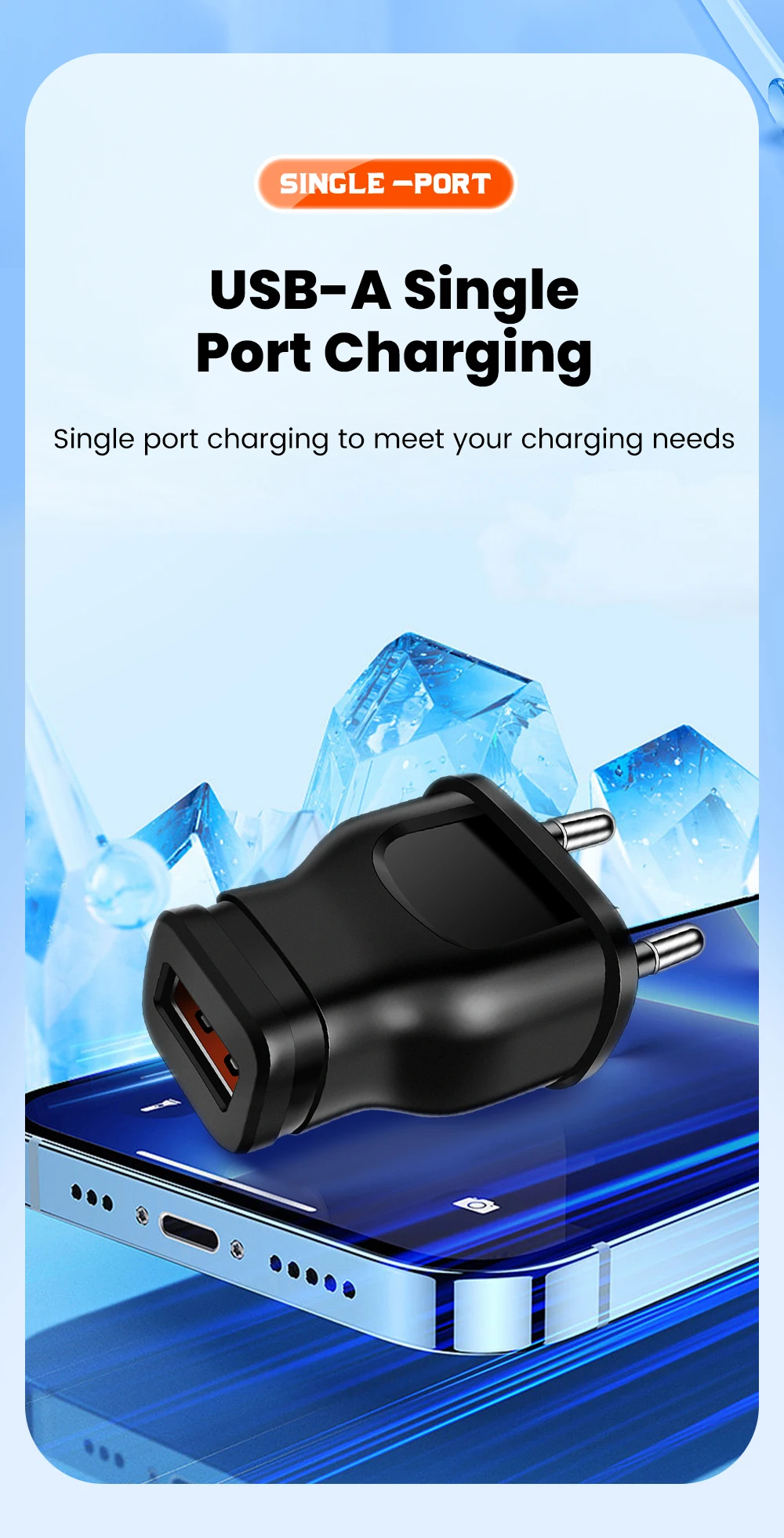 Mini Universal 5V1A EU US Plug USB Travel Charger For iPhone Samsung Xiaomi Redmi Google Huawei Wall Phone Charger Power Adapter