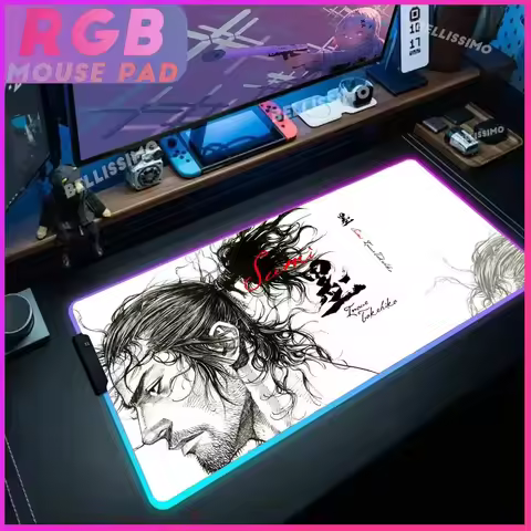 V_vagabond Mouse Pad RGB Gaming Mouse Pad Mousepad Office Large Cool gaming accessories Mause Pad Keyboard Desk Game Rubber No-s