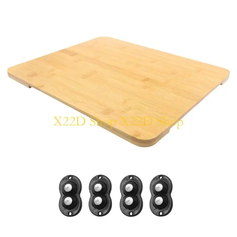X22D Adaptable Wooden Moving Base For Espresso Machines Blenders And Air Fryers