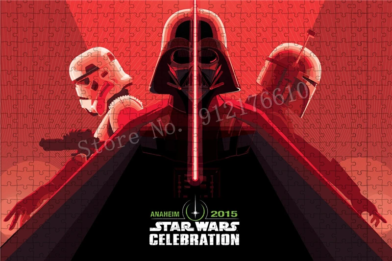 Quebra-Cabeças Celebrando Star Wars 108/200/300/500/1000 Peças Super-Herói Quebra-Cabeça de Descompressão Criatividade Brinquedos de Jogo de Aniversário