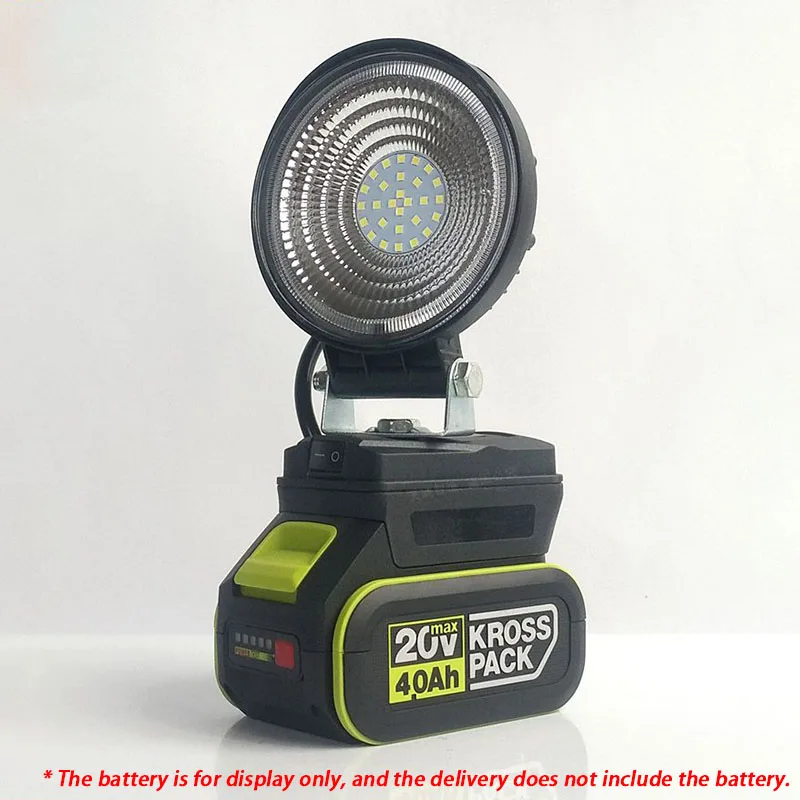Lithium Battery Worklight Suitable for WORX Lithium Battery Aluminum Alloy USB Interface Floodlight Portable LED Emergency Light