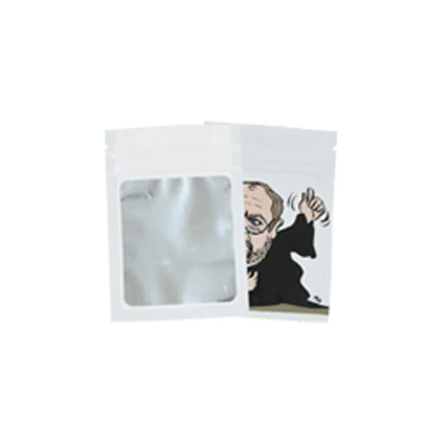 Custom Logo Wholesale Waterproof Mini Plastic Bags Cartoon Portable Candy Package 1 Gram Mylar Zip Lock Bag 7*10 CM Window