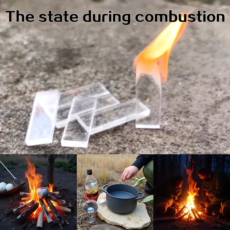 30/60/120Pcs Portable Mini Fire Starter Outdoor Material Plastic Strip of Fire Starter Camping Gear Tool