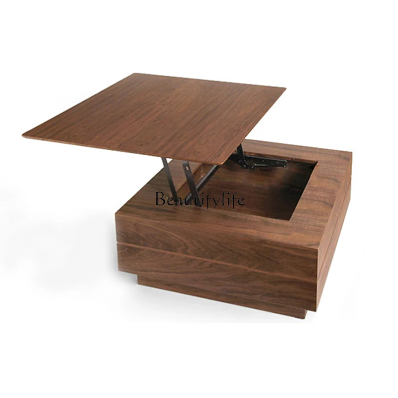 

Lifting all solid wood North American black walnut minimalist rectangular tea table