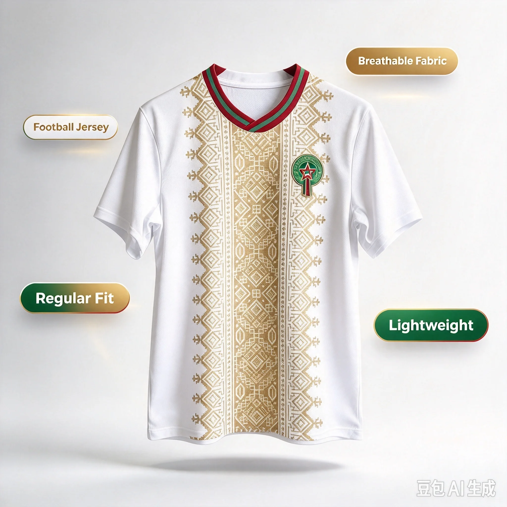 26 Morocco Away Fan Edition Jersey Breathable and Quick Drying Fan Style Outdoor Sports Top T-shirt 3D Print Parent-child