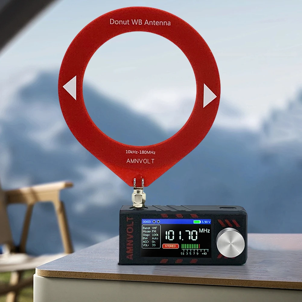 Neues Mini SI4732 0,5–108 MHz tragbares Radio LSB USB AM FM Pocket Mini Radio 1,9 Zoll IPS-Bildschirm Allband-Radioempfänger mit Antenne