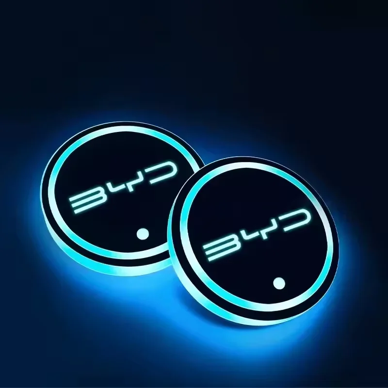 

Led Car Water Cup Mat For BYD KING DMI BYD Chazor Drink Holder Emblem Auto Interior Decorative Lights Car Modified Accessories