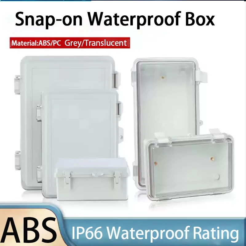 Outdoor Engineering Plastic Waterproof Box, Insulated Distribution Box, Transparent Dust-Proof Junction Box