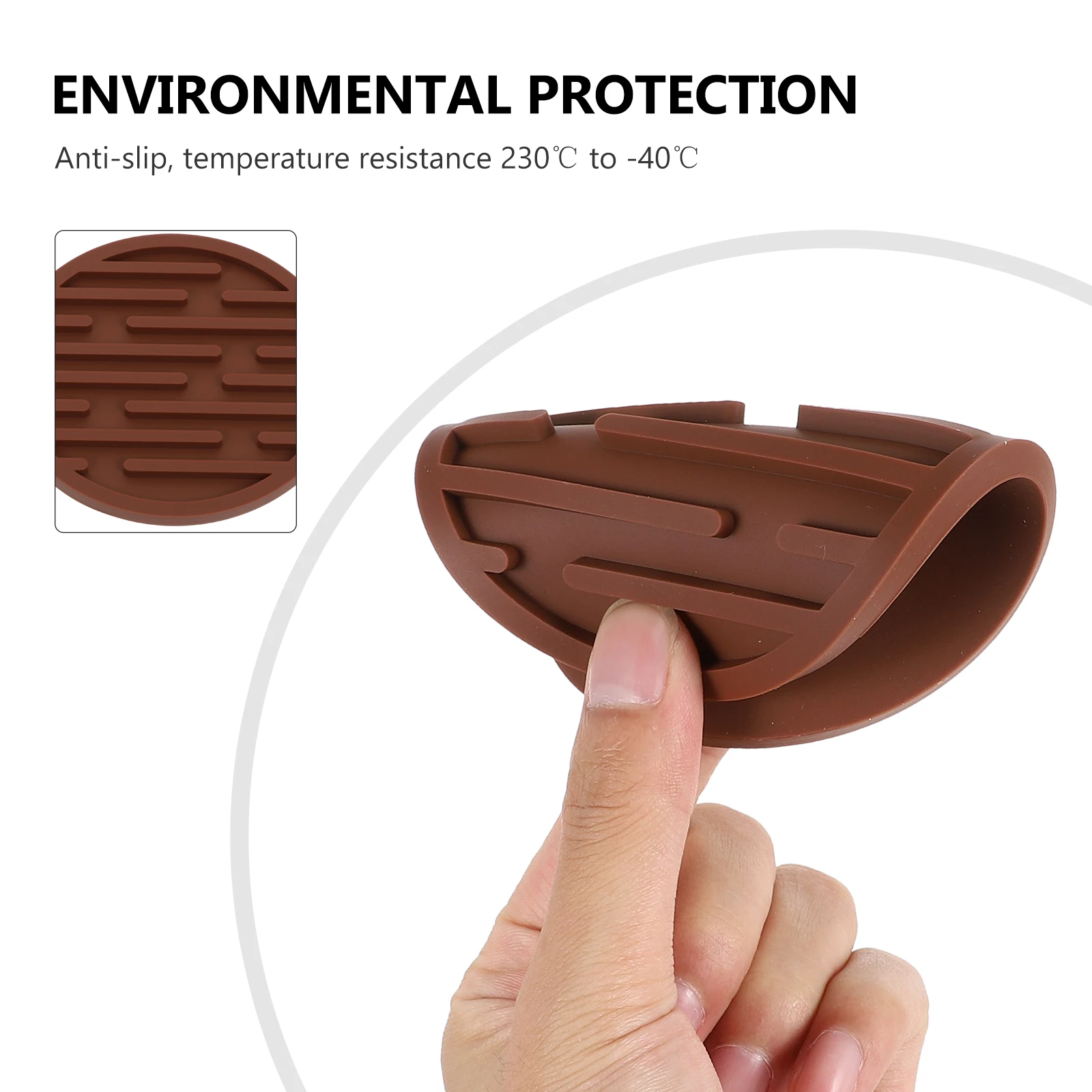 

2pcs Silicone Cup Mats Round Thickened Heat Insulation Non-Skid Coasters For Home Party Cup Pads Mug Cushion Dishwasher Safe